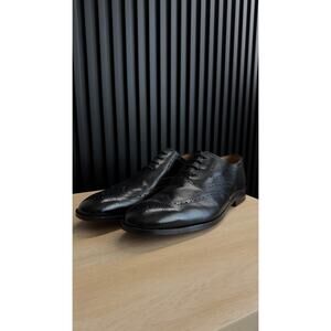 Ben Sherman Black Leather Wingtip Brogue‎ Oxford Dress Shoes
